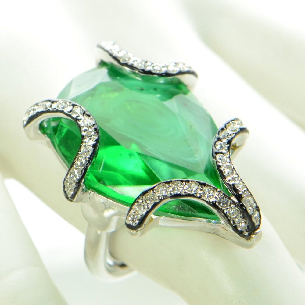 Kenneth Jay Lane Kjl Crystal Teardrop Ring - image 1